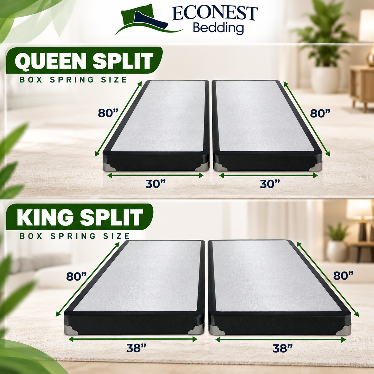 7" Box Spring Split