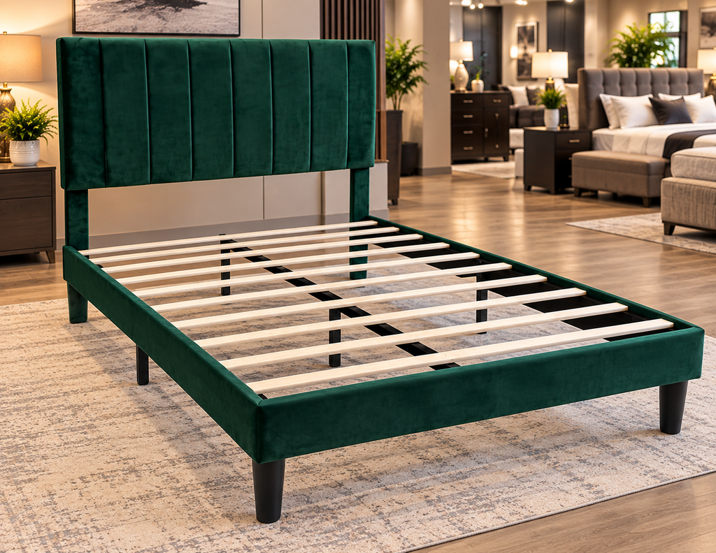 Sage Queen Upholstered Bed