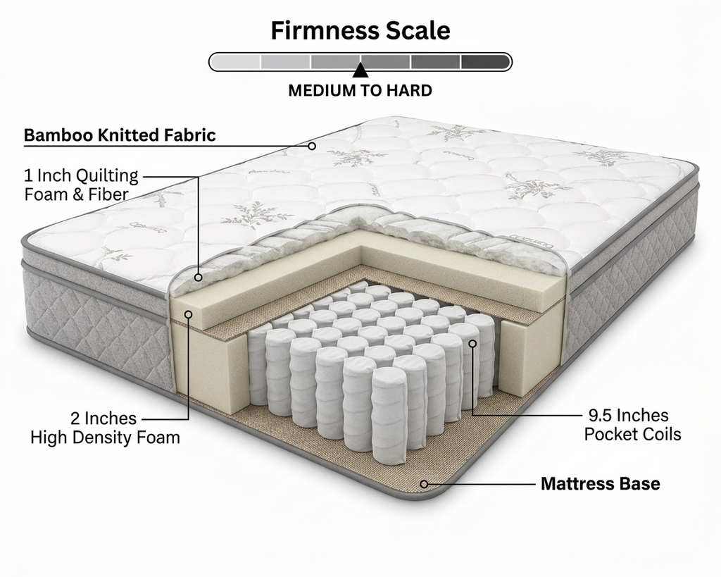 12" Slumber+  Mattress – Medium Firm