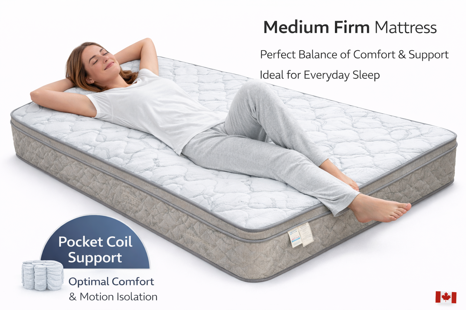 12" Slumber+  Mattress – Medium Firm