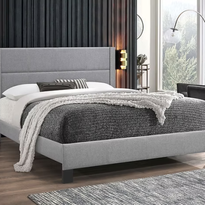 Light Grey Fabric Bed