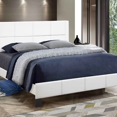 White Wooden Bed