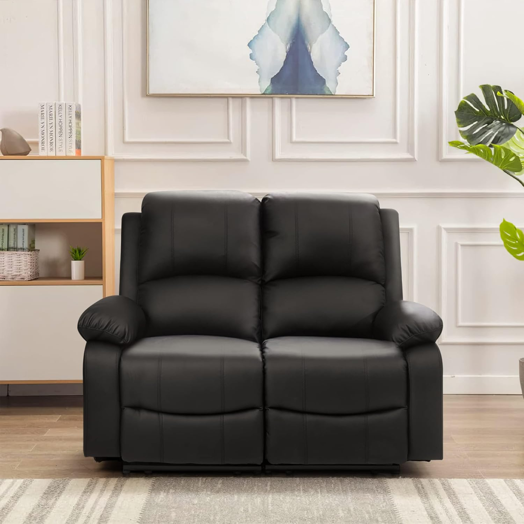 6-Seater Leather Manual Recliner Sofa Set - Image 3